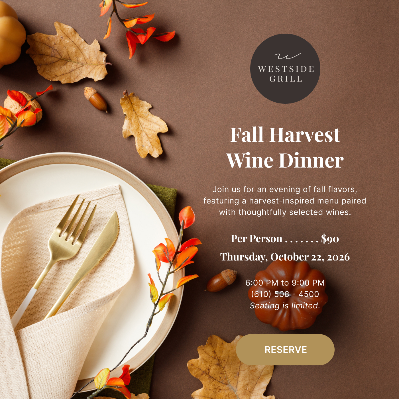 Fall Harvest Wine Dinner