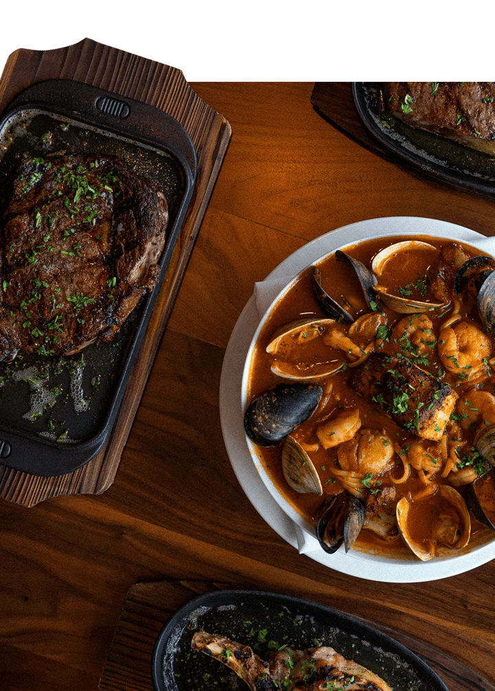 Paella and beef